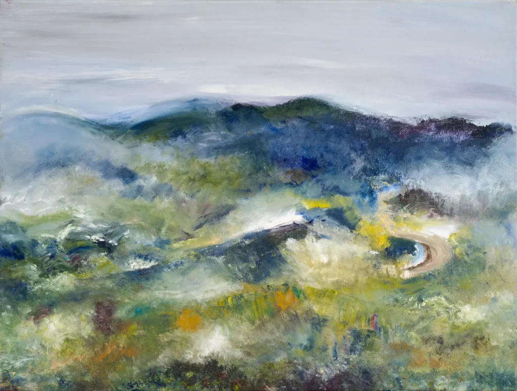 Hilltop view Hluhluwe Imfolozi Park KwaZulu Natal South Africa 75cm x 69 cm Oil on Canvas