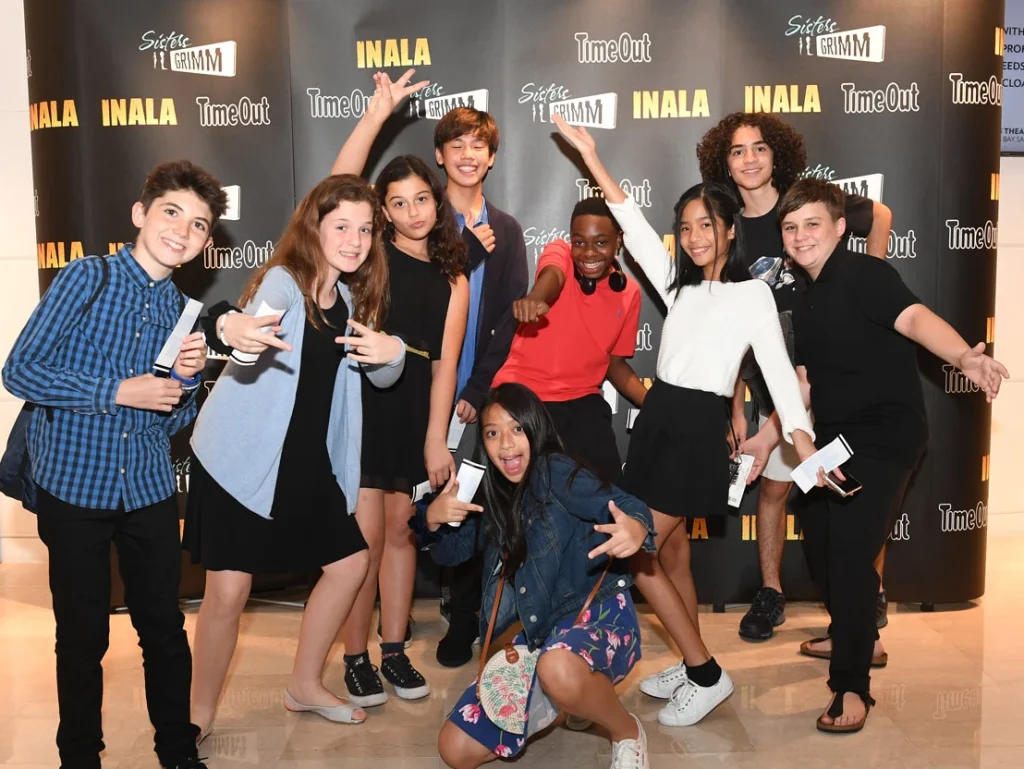 Young people participating in a free art workshop supported by Sisters Grimm’s social impact programme