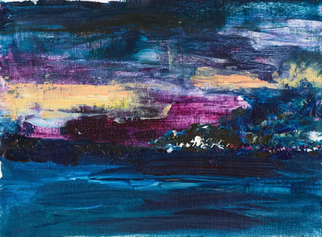 Benguela Cove, Hermanus, South Africa | Acrylic and gouache on canvas | 20 April 2025