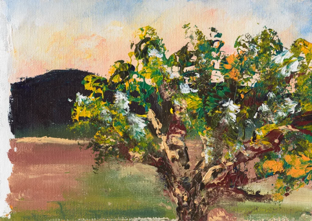 Cape Winelands, Bush Vines, South Africa | Acrylic on Canvas | 5 May 2025