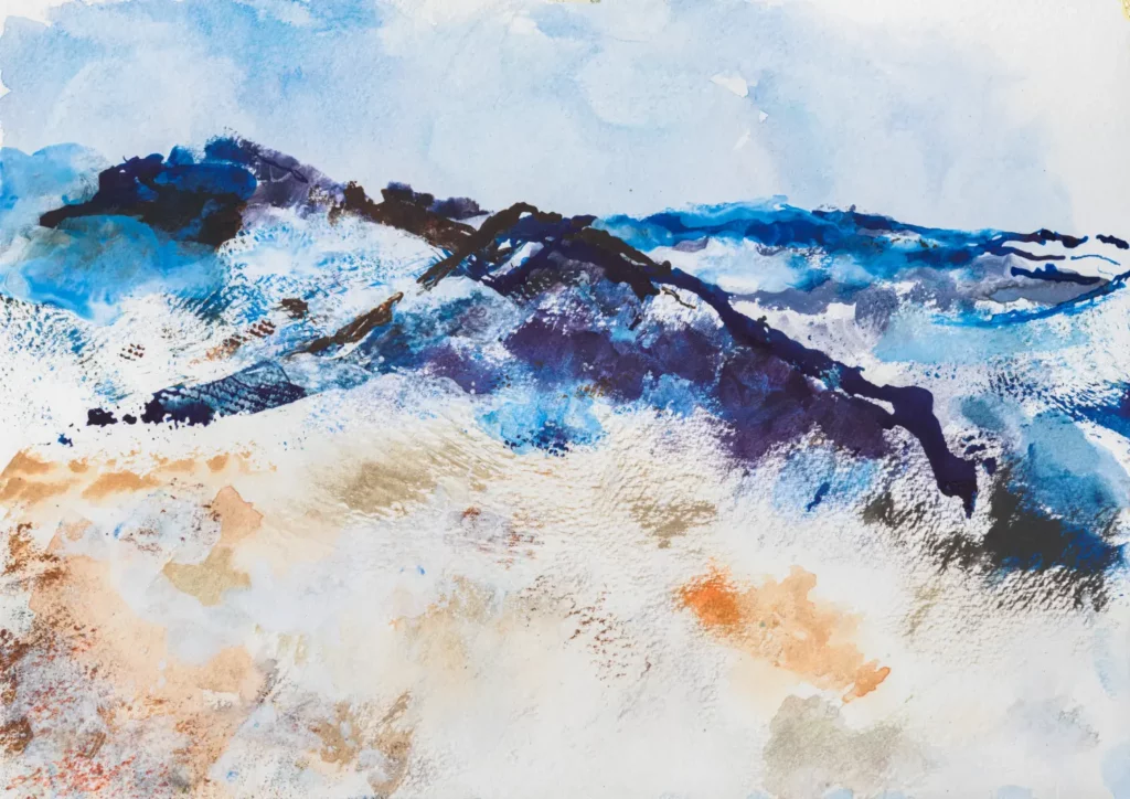 Ahrens, Paarl Terroir, View from a plane, South Africa | Watercolour on paper | 5 May 2025