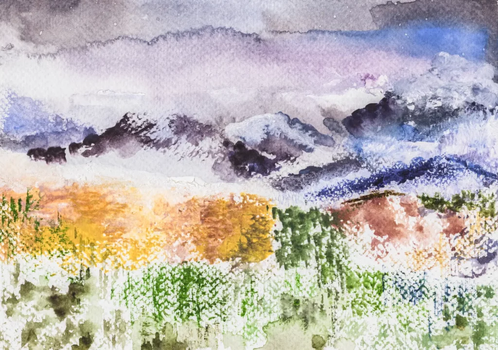 Stellenbosch, South Africa | Watercolour and acrylic on paper | 15 December 2024