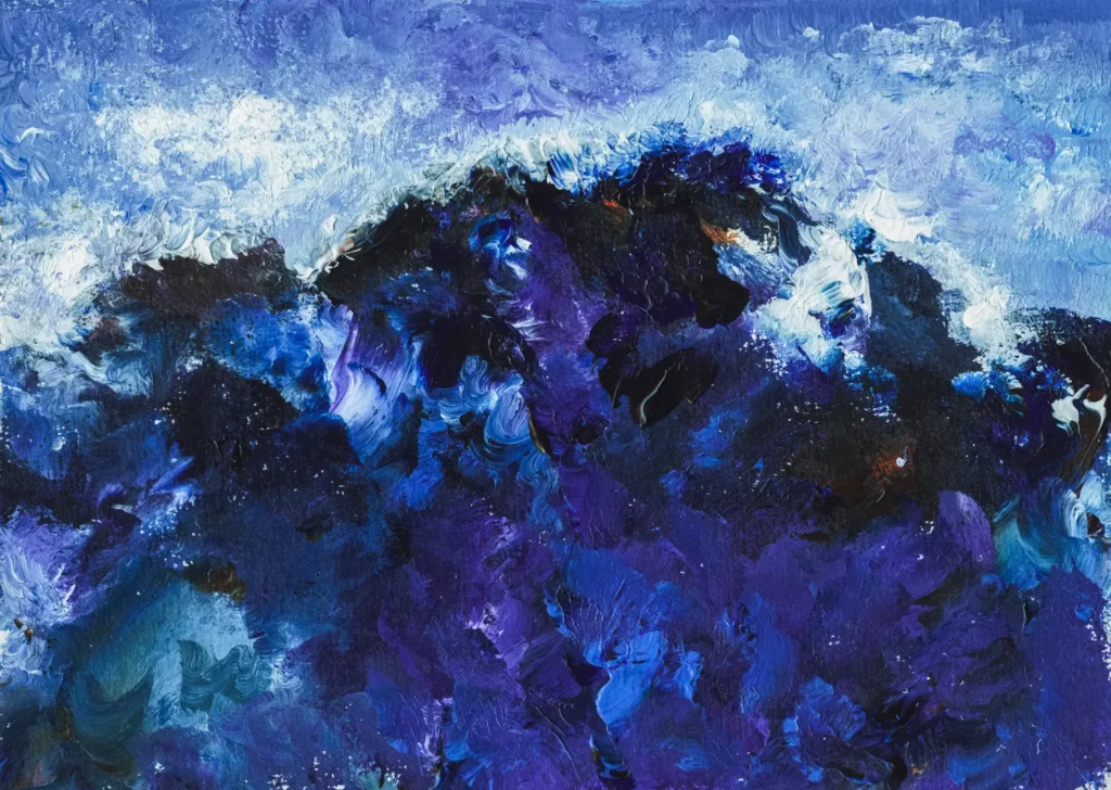 Table mountain at night, Future Found Sanctuary, Cape Town, South Africa | 148 x 210 mm Acrylic on paper | 3 July 2024