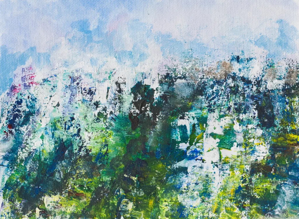 Delaire Graff Wine Estate, Stellenbosch South Africa | Acrylic on paper | 17 April 2025